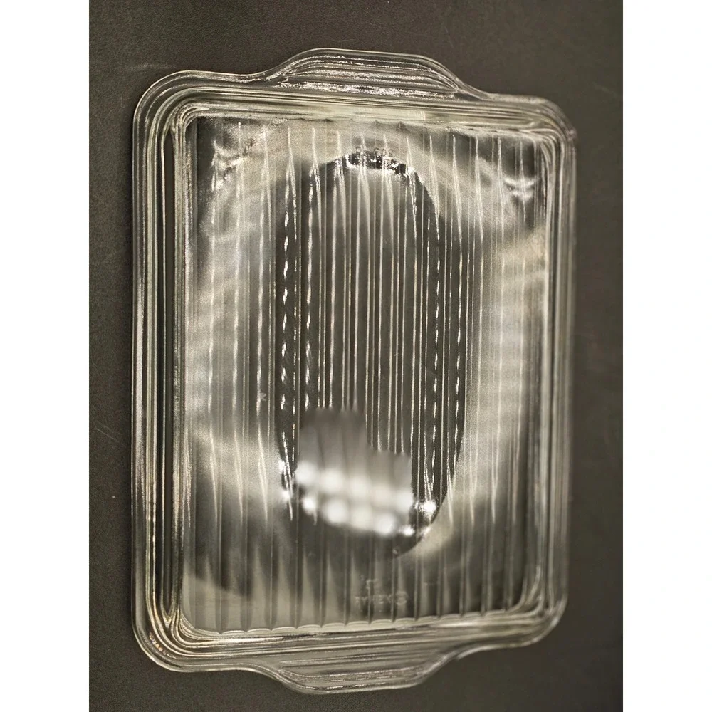 Vintage Pyrex 503-C Clear Ribbed Glass Lid for 2 Quart Refrigerator Dish Lid XX